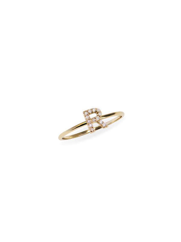 Bague A à Z en Pavé Love Letter