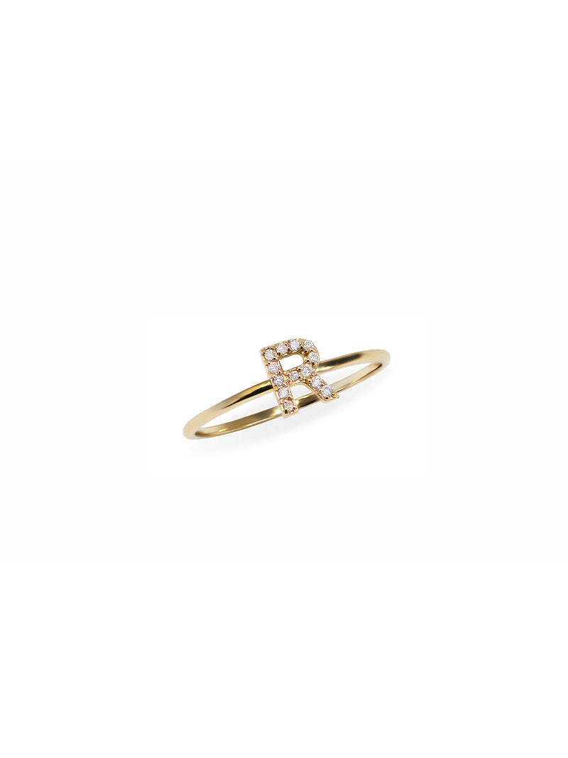 Bague A à Z en Pavé Love Letter