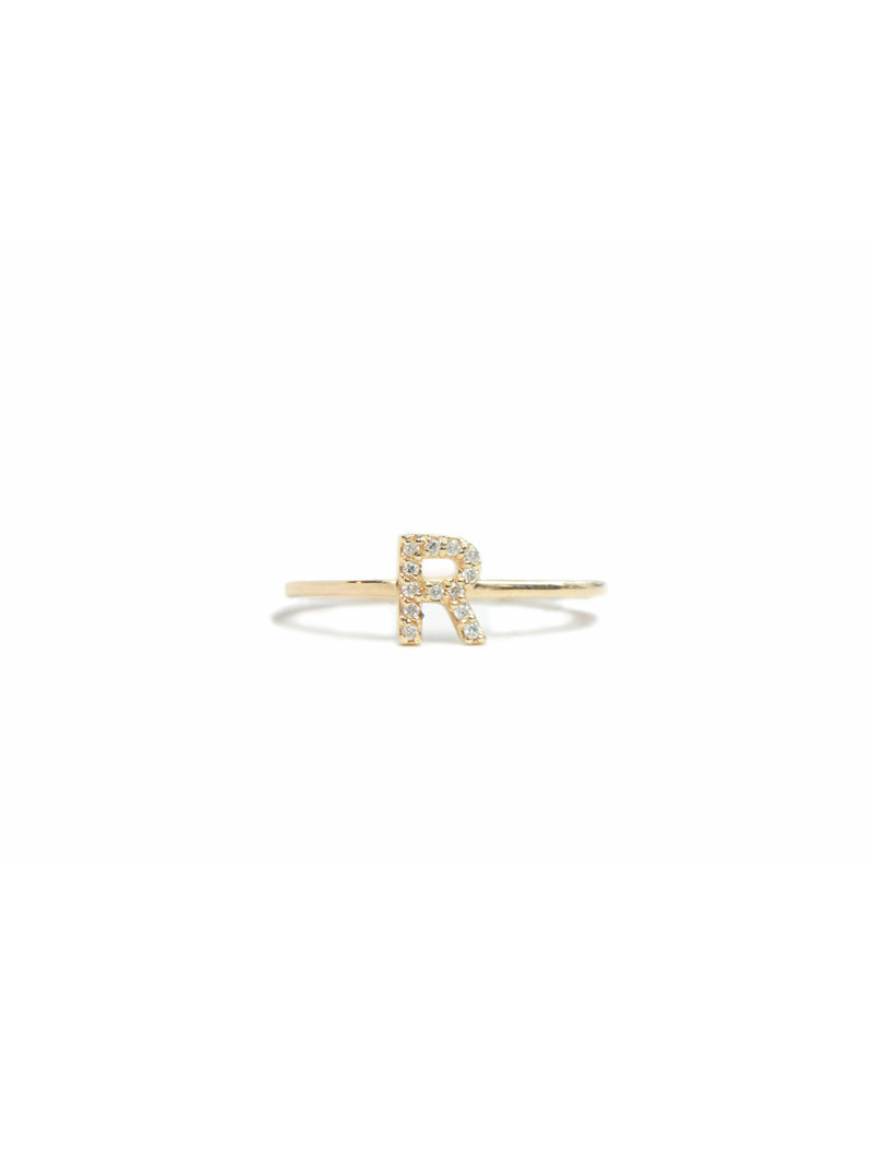 Bague A à Z en Pavé Love Letter