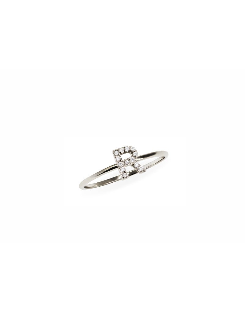 Bague A à Z en Pavé Love Letter