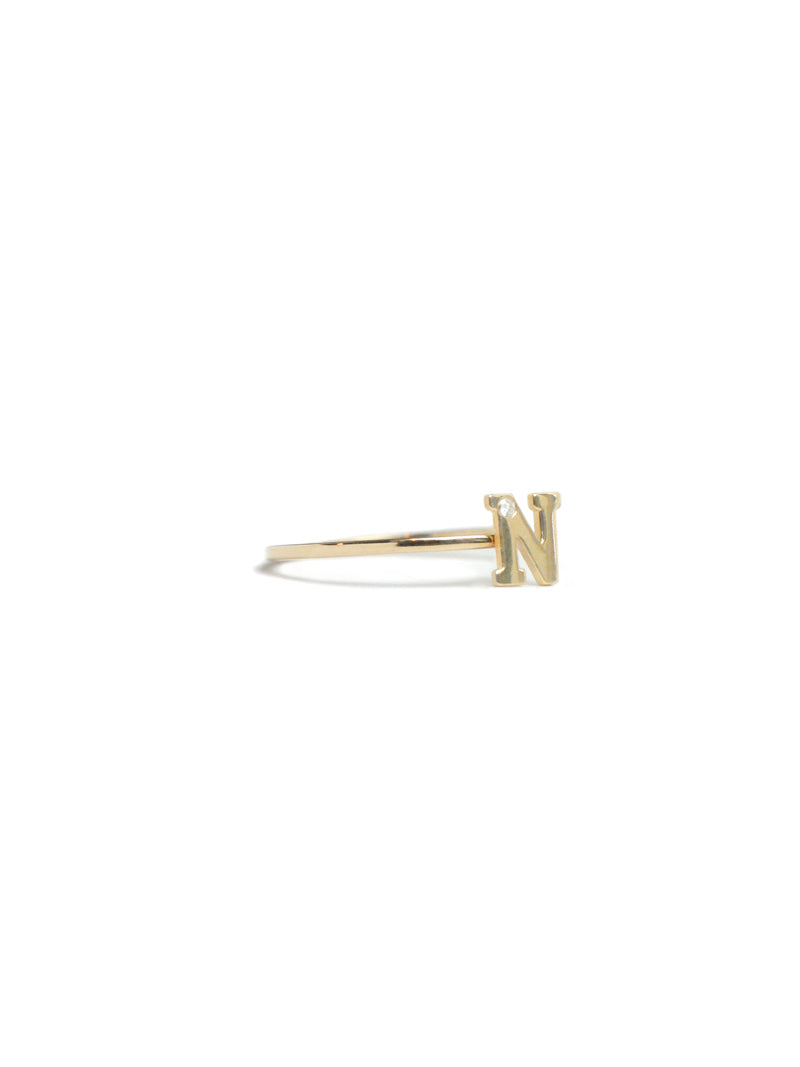 Love Letter Single Diamond Ring A to Z