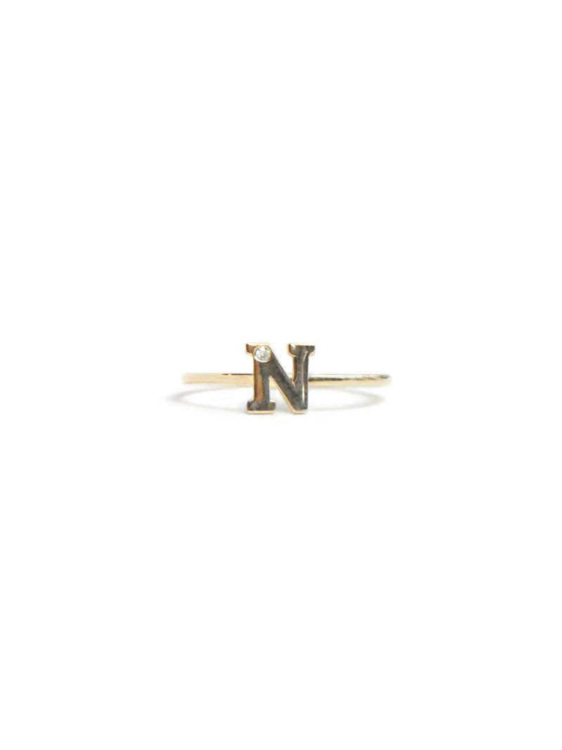 Love Letter Single Diamond Ring A to Z