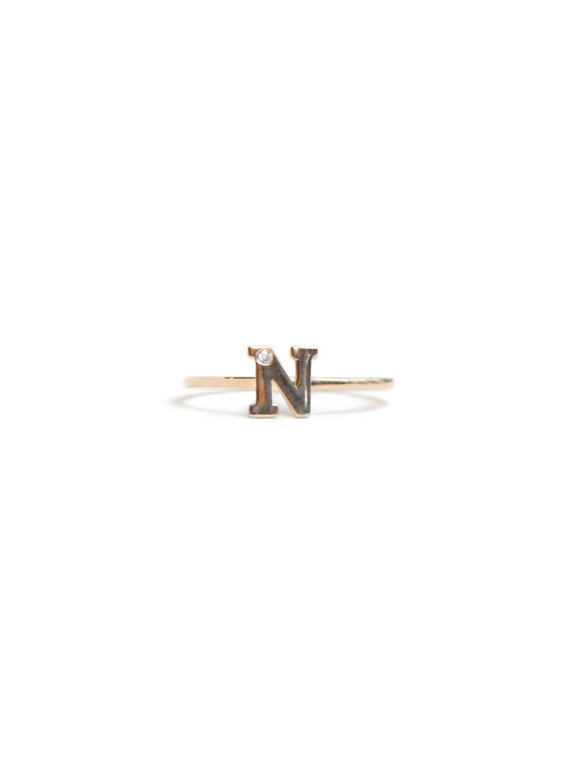 Love Letter Single Diamond Ring A to Z
