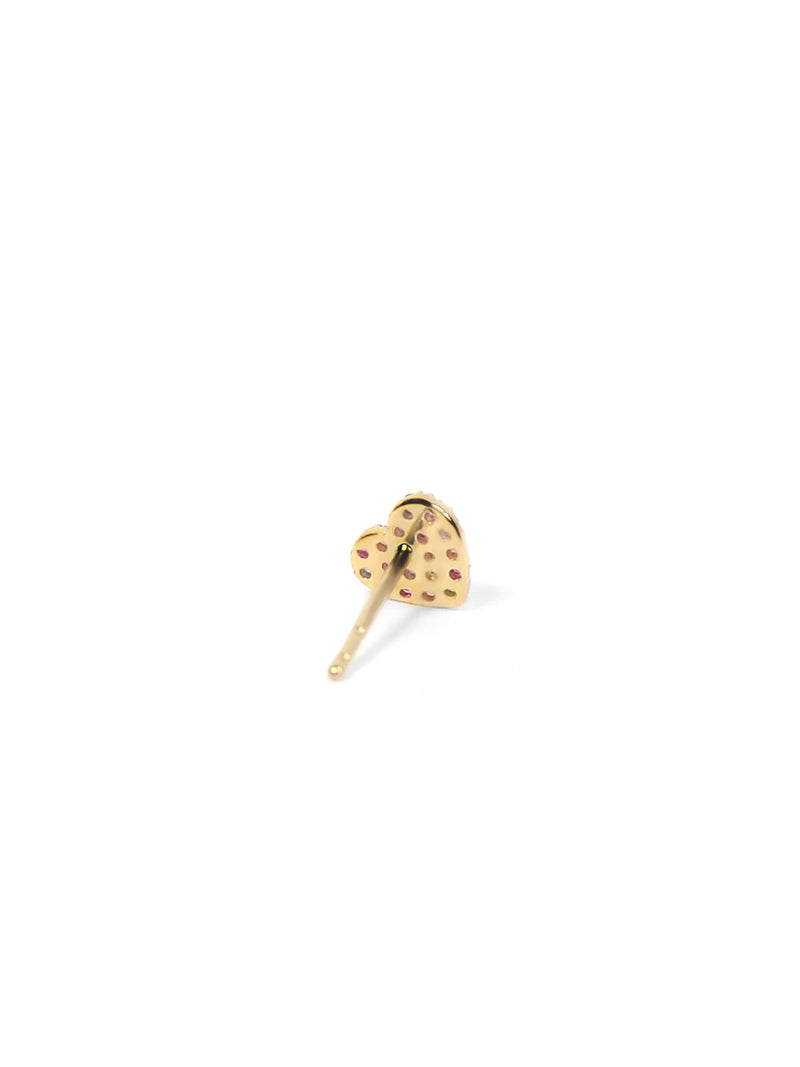 Love Letters Pavé Single Heart Stud