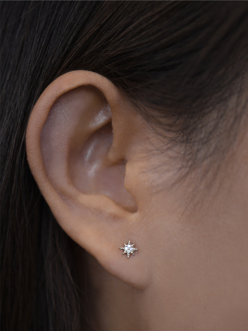 Clous d’Oreilles Micro Étoile Polaire Aztec
