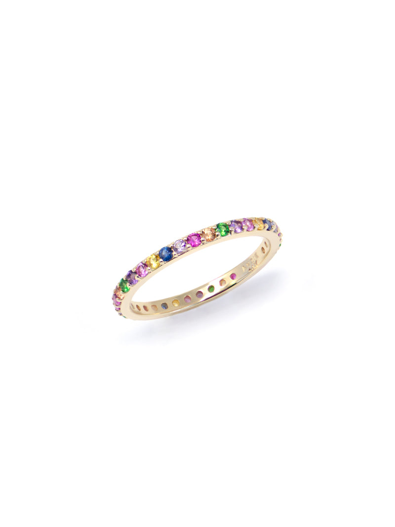 Classique Pavé Rainbow Eternity Band