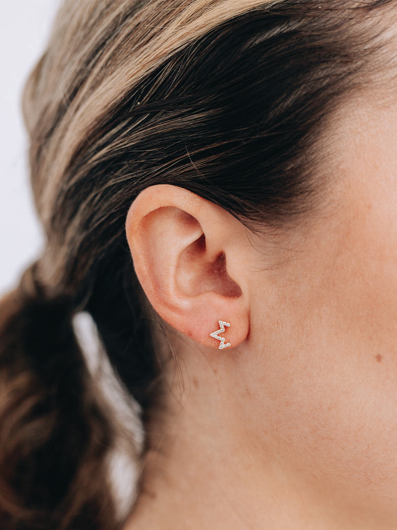 Aztec Zig Zag Studs
