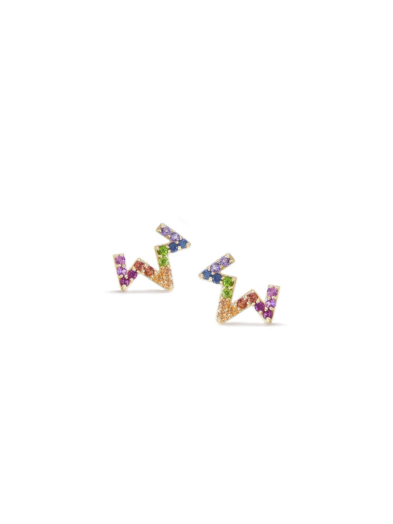 Aztec Starburst Rainbow Zig Zag Studs