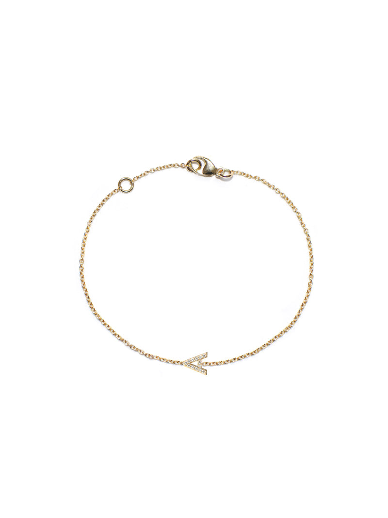 Customizable Love Letter Pavé Bracelet A to Z