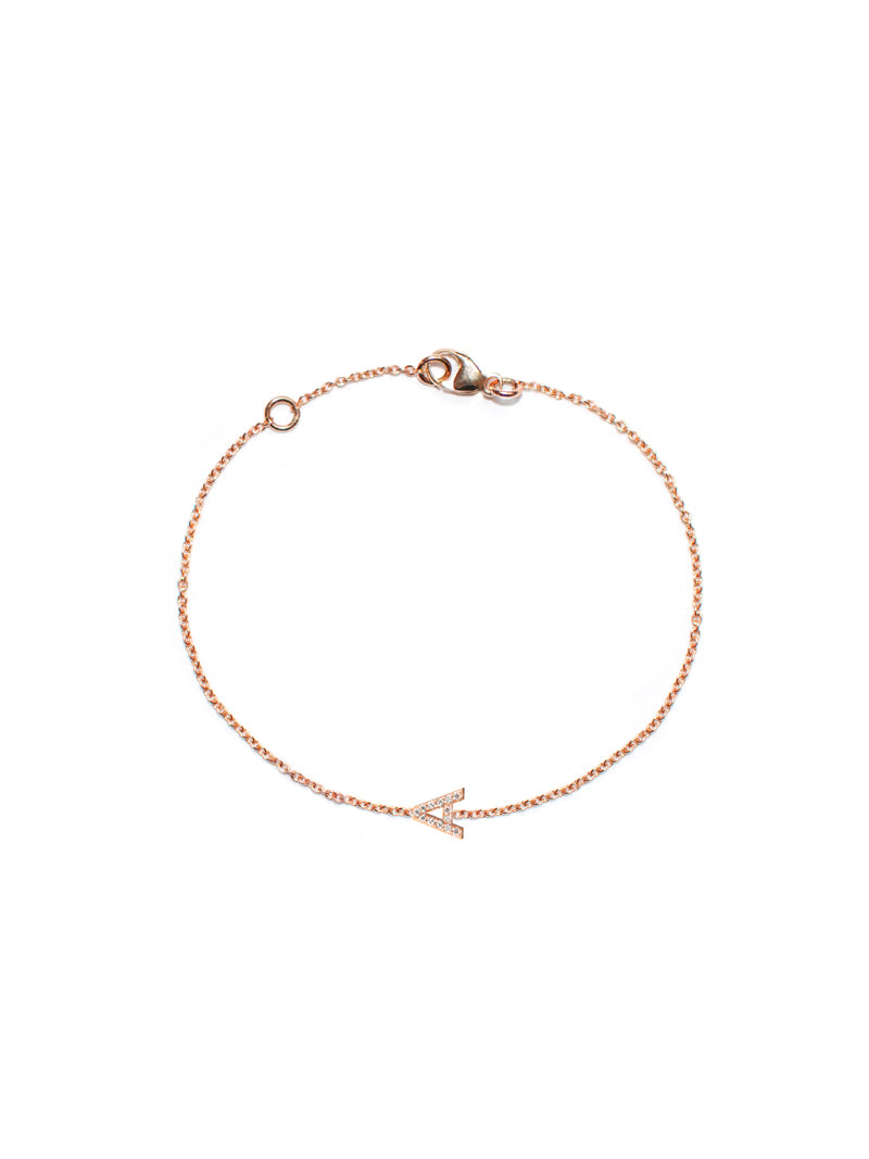 Customizable Love Letter Pavé Bracelet A to Z