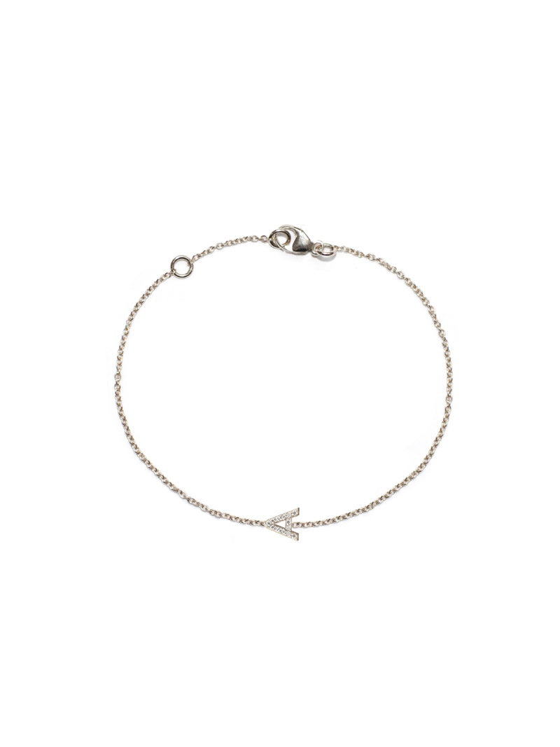 Customizable Love Letter Pavé Bracelet A to Z