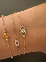 Customizable Love Letter Pavé Bracelet A to Z