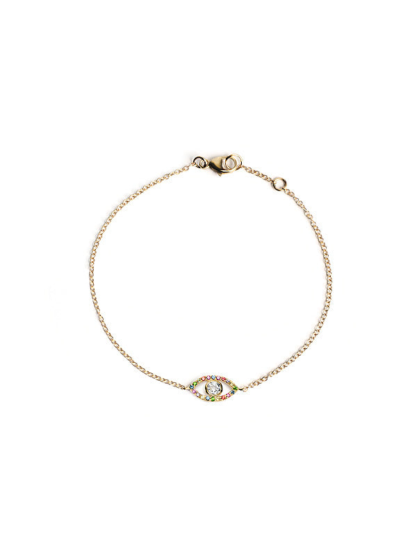 Classique Pavé Bracelet Mauvais Oeil