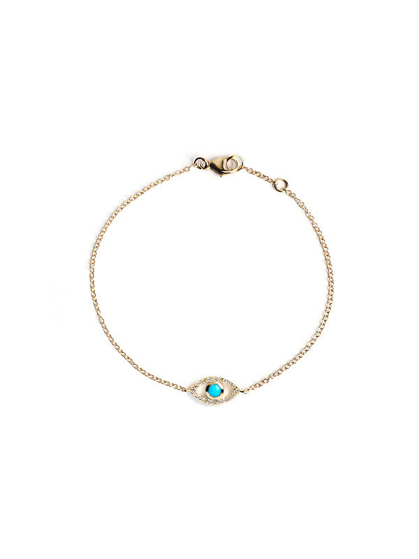 Classique Pavé Bracelet Mauvais Oeil