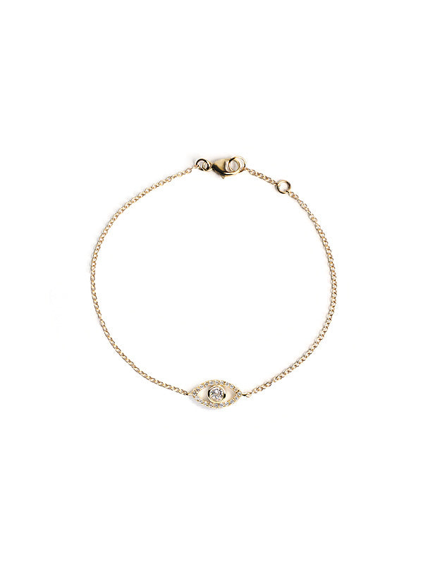 Classique Pavé Bracelet Mauvais Oeil