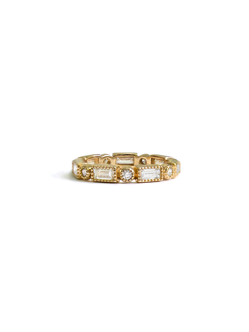 Cléo Baguette Milgrain Eternity Ring