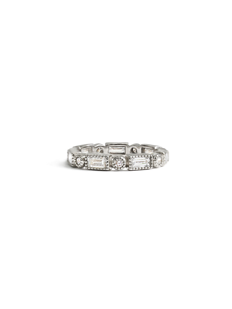 Cléo Baguette Milgrain Eternity Ring
