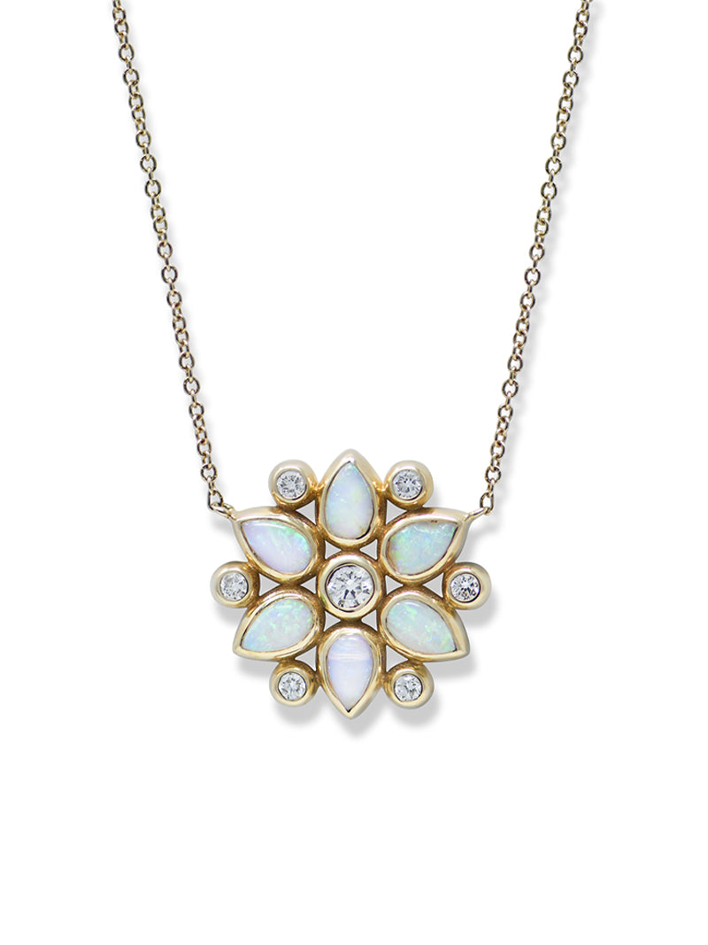 Bezel Bouquet Petal Necklace