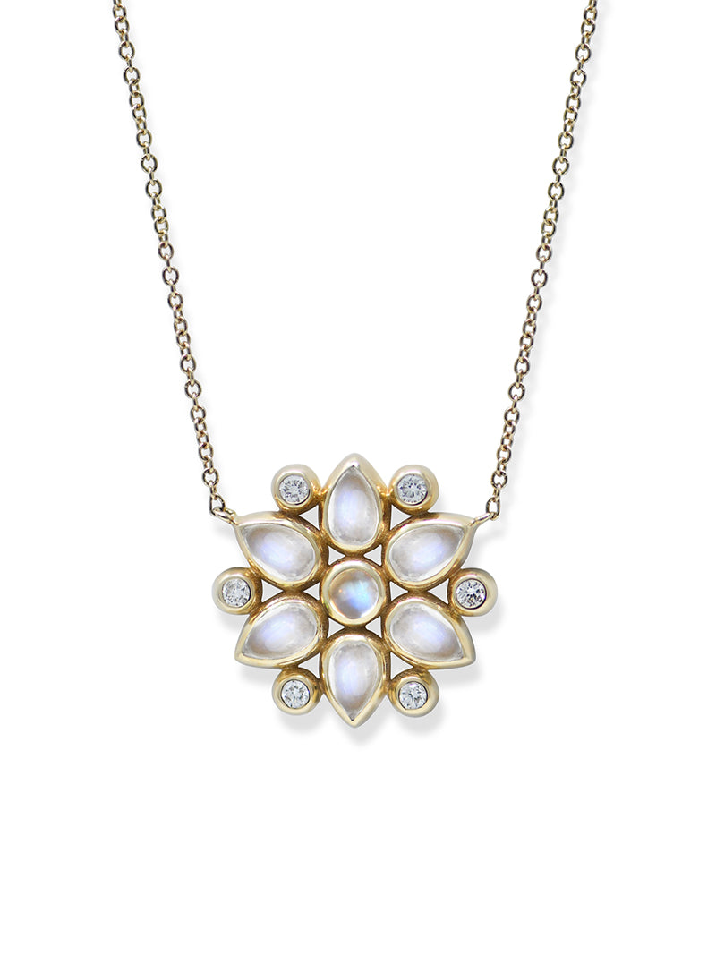 Bezel Bouquet Petal Necklace