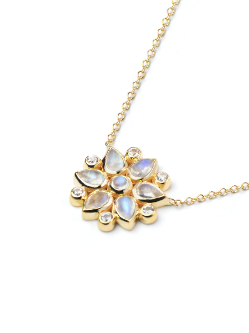 Bezel Bouquet Petal Necklace