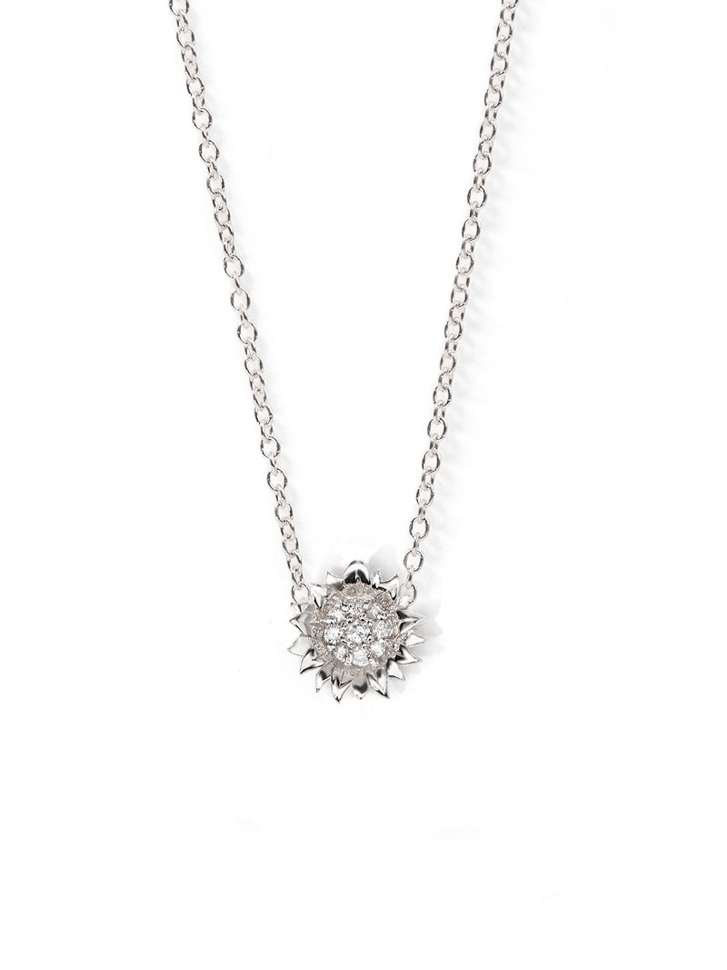 Collier Mini Hope Sunflower en Pavé