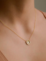 Hope Sunflower Pavé Necklace