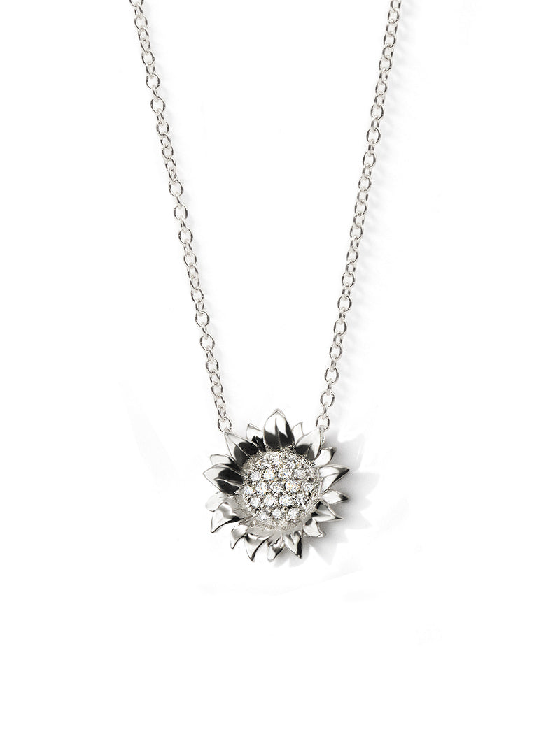 Collier Mini Hope Sunflower en Pavé
