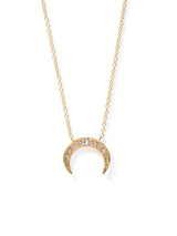 Aztec Large Moon Crescent Necklace