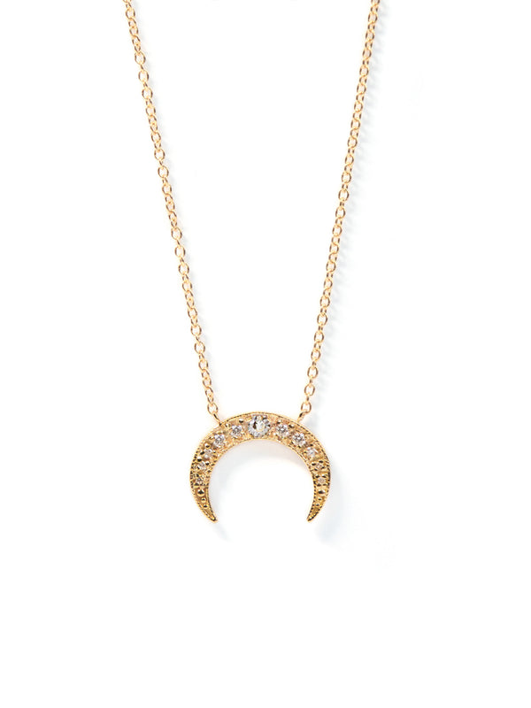 Aztec Large Moon Crescent Necklace