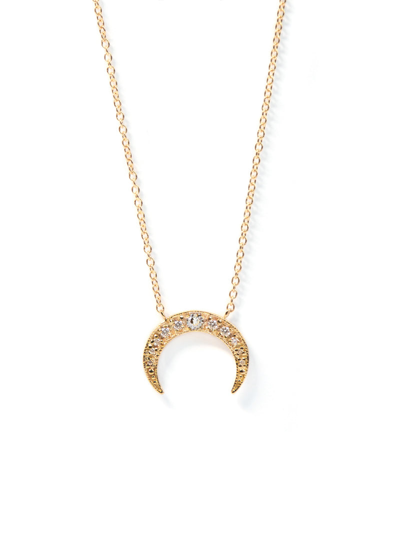 Aztec Large Moon Crescent Necklace