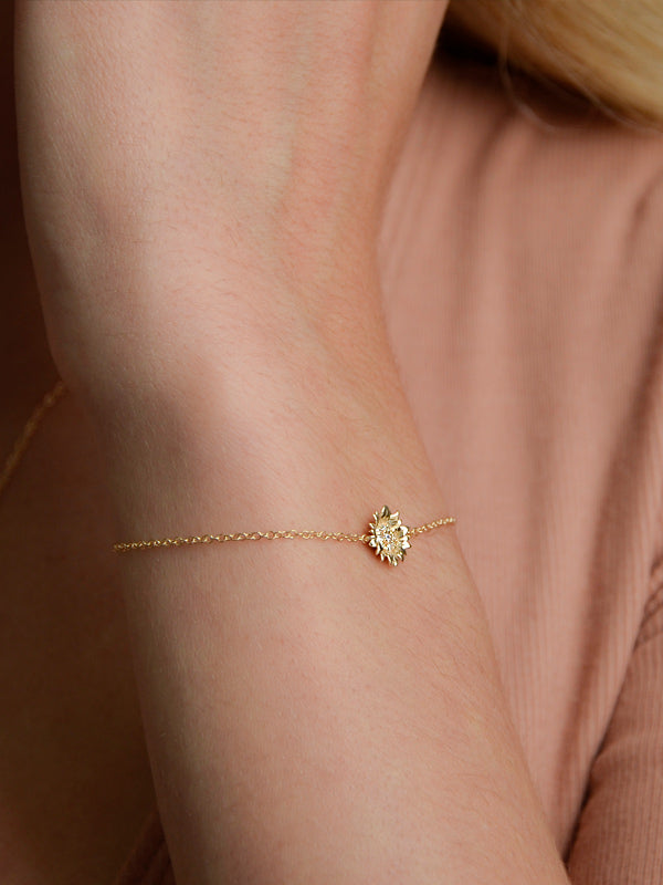 Pavé Hope Sunflower Bracelet