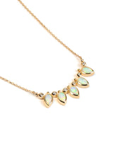 Bezel Bouquet Fan Necklace