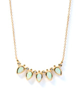 Bezel Bouquet Fan Necklace