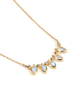 Bezel Bouquet Fan Necklace