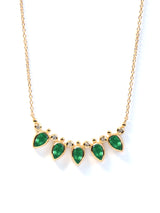 Bezel Bouquet Fan Necklace