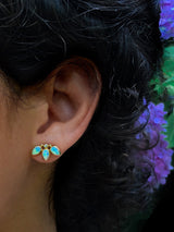 Bezel Bouquet Fan Studs