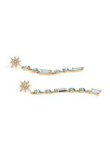 Boucles d'oreilles baguette linéaire étoile polaire Aztec