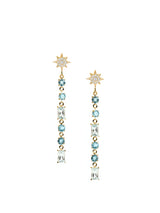 Boucles d'oreilles baguette linéaire étoile polaire Aztec