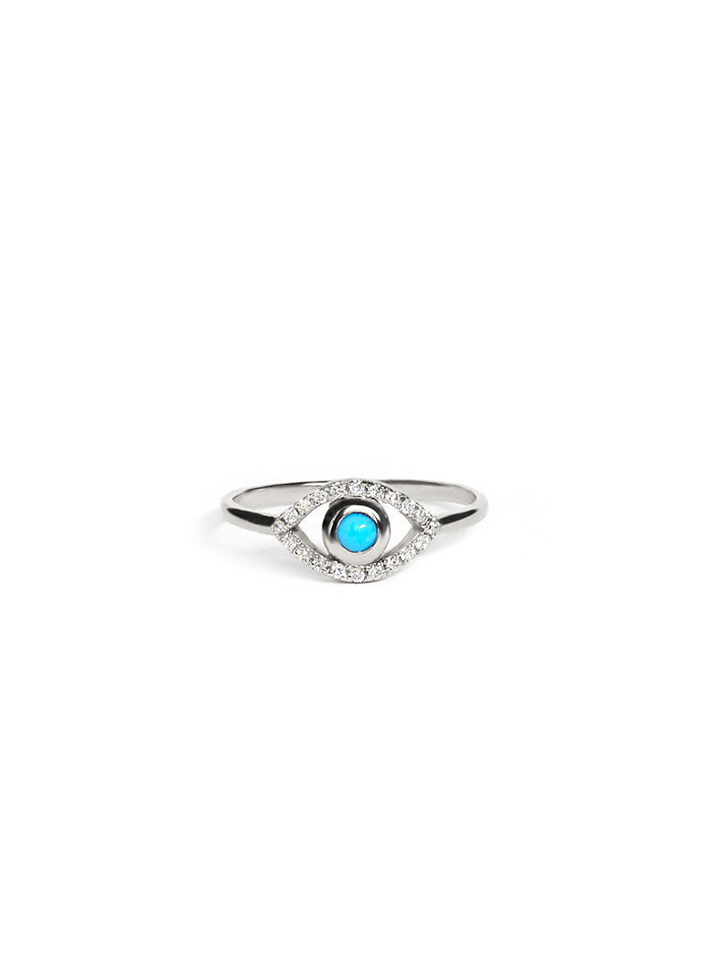 Classique Bague Pavé Mauvais Oeil