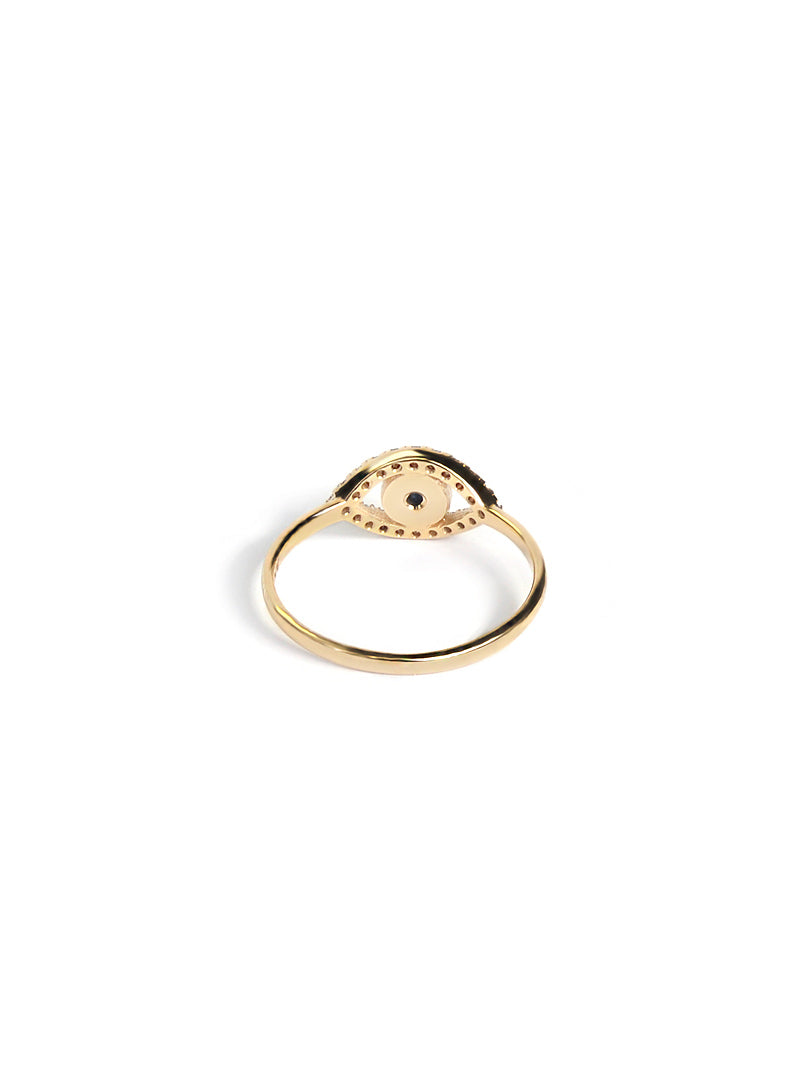 Classique Bague Pavé Mauvais Oeil