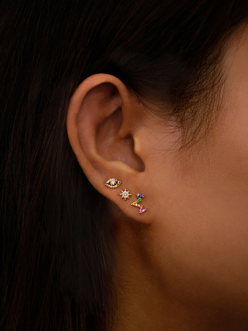 Aztec Starburst Rainbow Zig Zag Studs