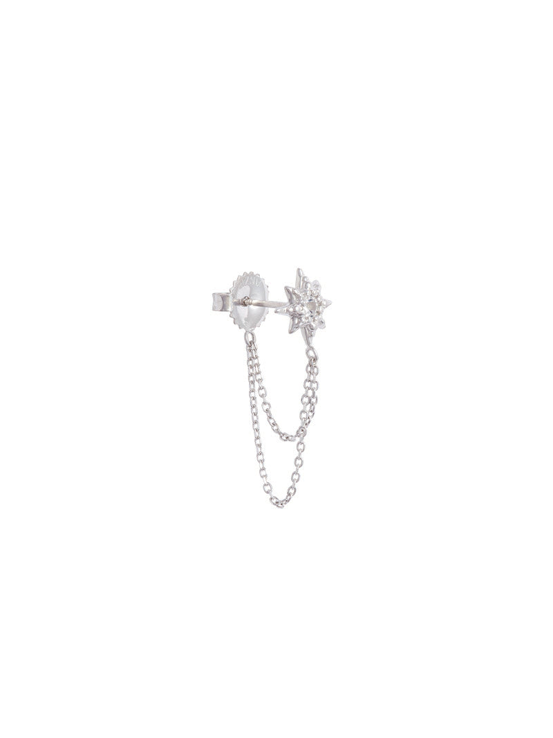 Micro Aztec Starburst Chain Earrings