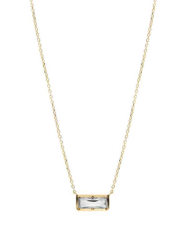 Cléo Carré Baguette Necklace