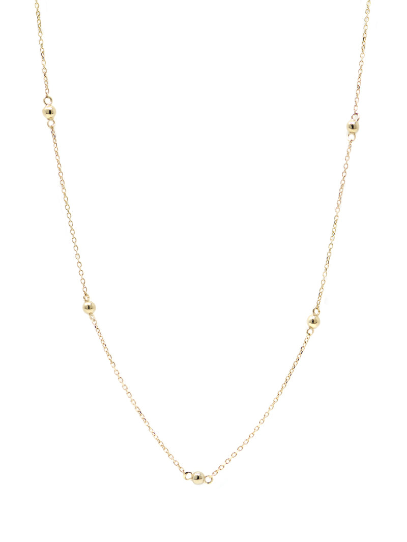 Dew Drop Gold Ball Chain Necklace
