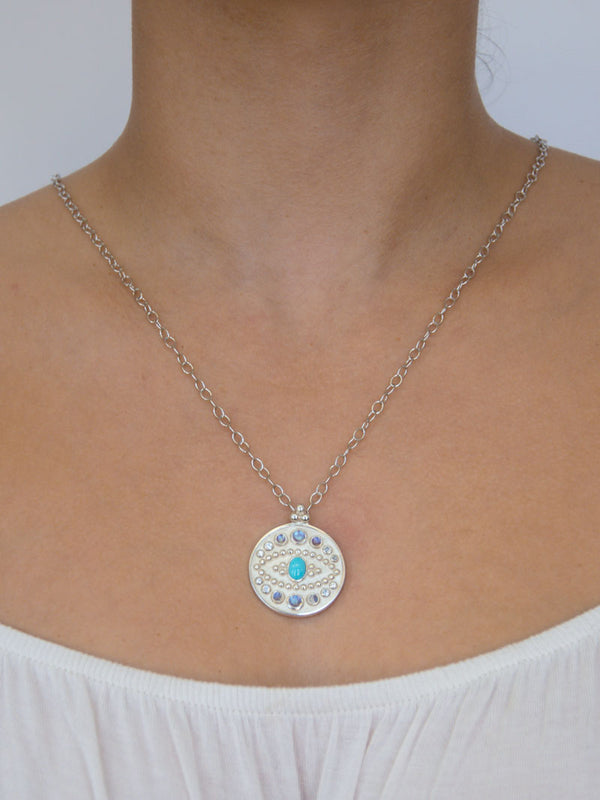 Dew Drop Evil Eye Medallion