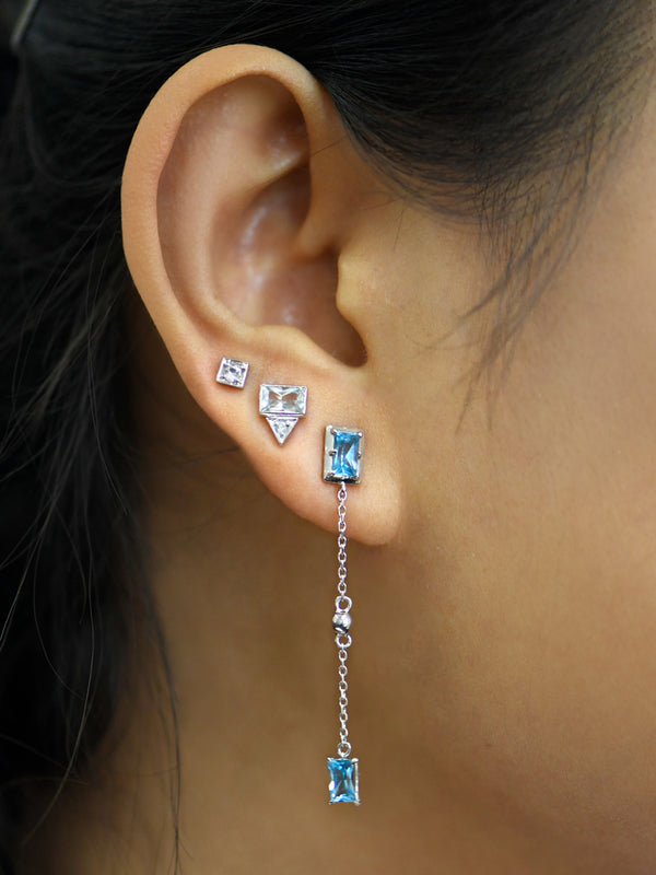 Cléo Triangle Baguette Studs