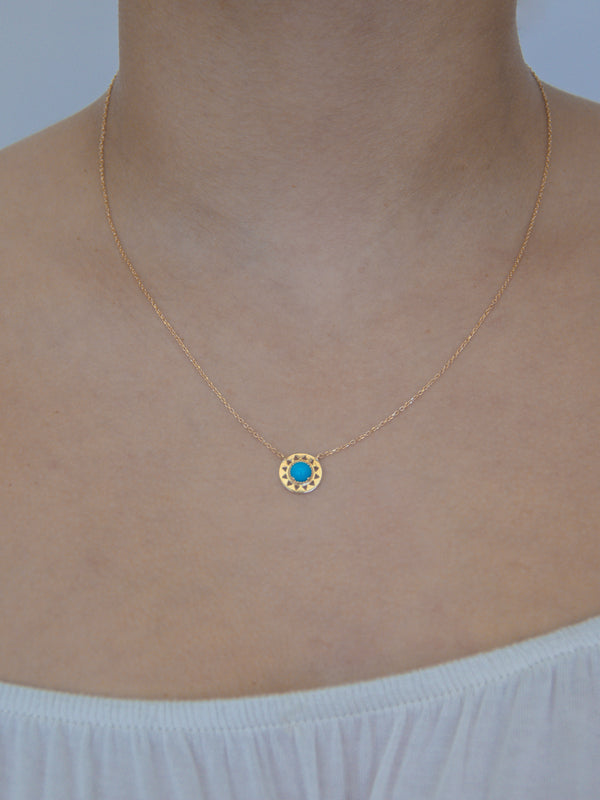 Collier Mini Disque Aztec