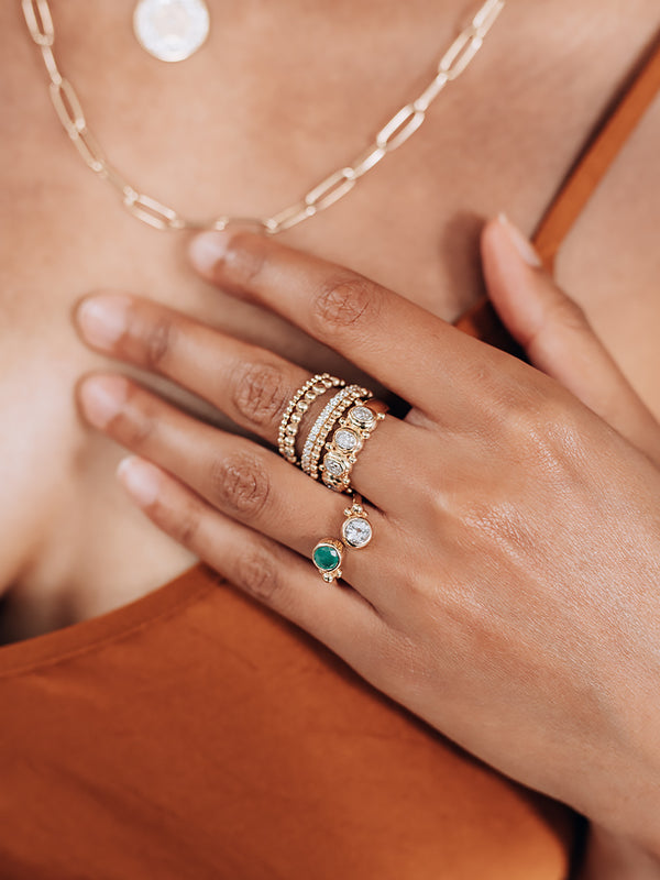 Dew Drop Bubbling Brook Twist Ring