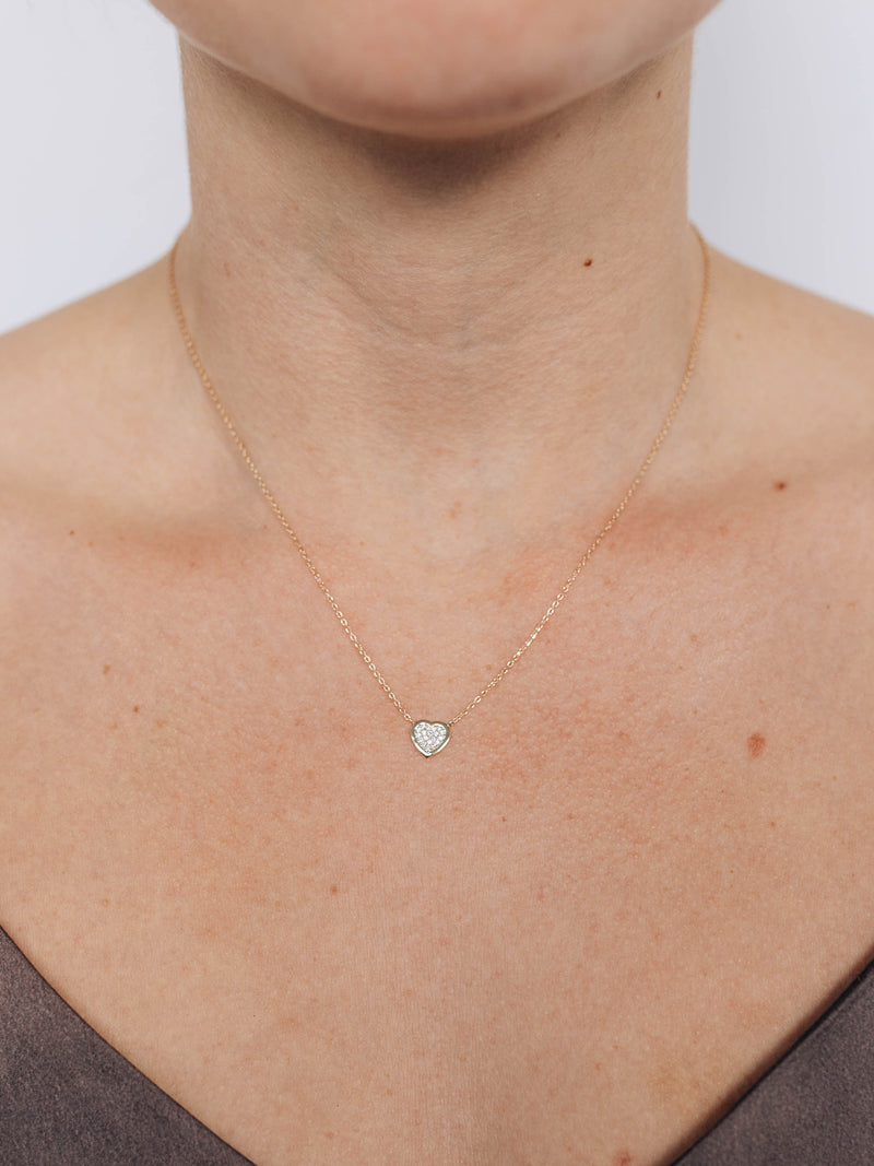 Classique Pave Heart Necklace