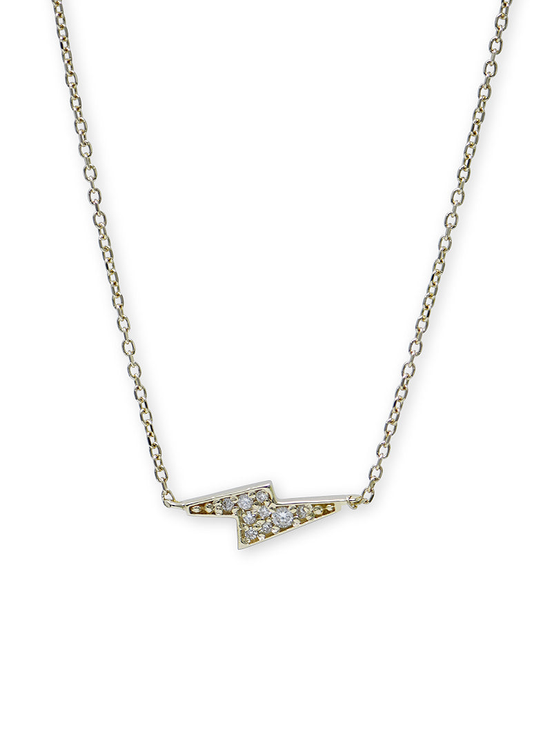 Aztec Pavé Lightning Bolt Necklace